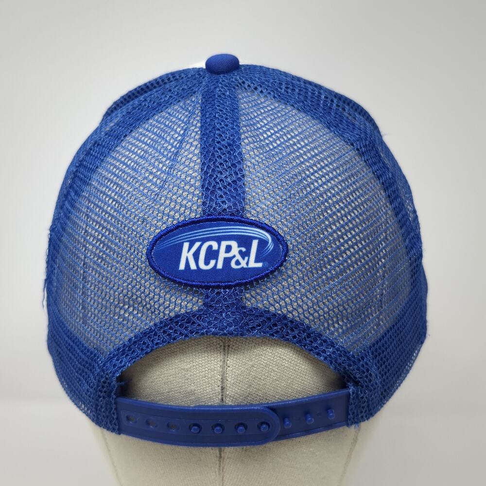 KC Logo Snapback Trucker Hat Blue One Size Adjustable Mesh Back Rope Poly BDA - Picture 7 of 11